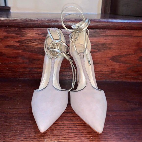 New Schutz stiletto t-strap tie pointed toe heels - Picture 2 of 8